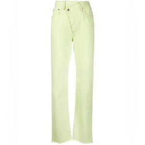 Agolde Criss-Cross Straight-Leg Jeans parakeet size 26